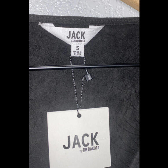 Jack By Bb Dakota Black Mini Dress Faux Leather Size Small - Picture 4 of 8